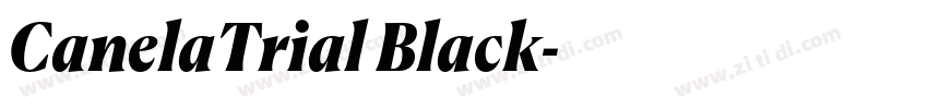 CanelaTrial Black字体转换